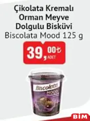 BİSCOLATA MOOD ÇİKOLATA KREMALI ORMAN MEYVE DOLGULU BİSKÜVİ 125 G